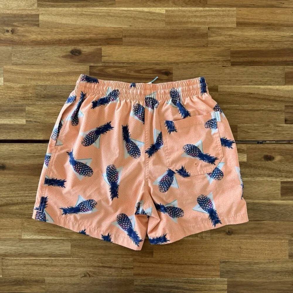 Chubbies Swim Shorts‎ Mens Small Orange Blue Pineapple Print Swimwear Trunks